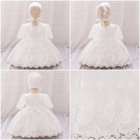 Emma-Marie Lace Baby Dress with Matching Hat for Special Occasion - The Palm Beach Baby Estimated 12 - 20 Day Shipping