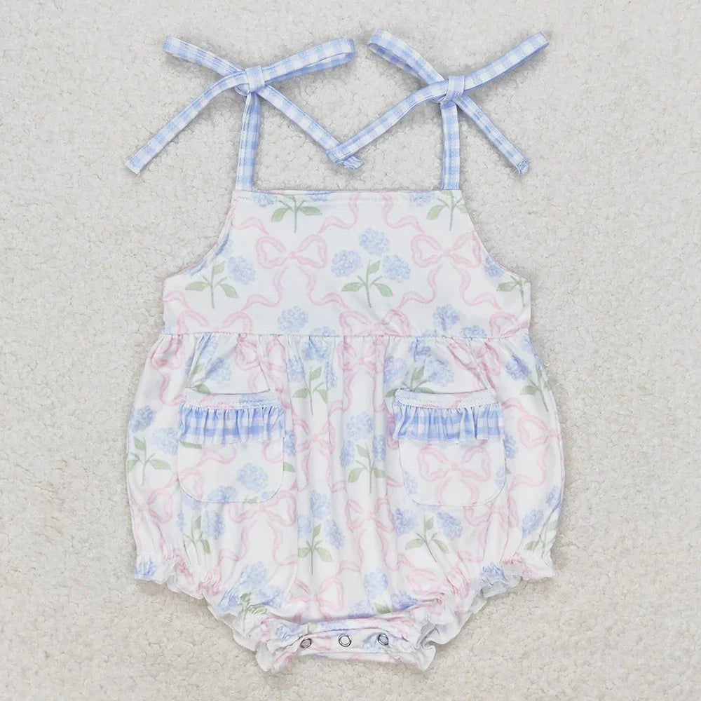 Vivacious Frills Baby Rompers for Girls - Cute Bows & Playful Frills - The Palm Beach Baby