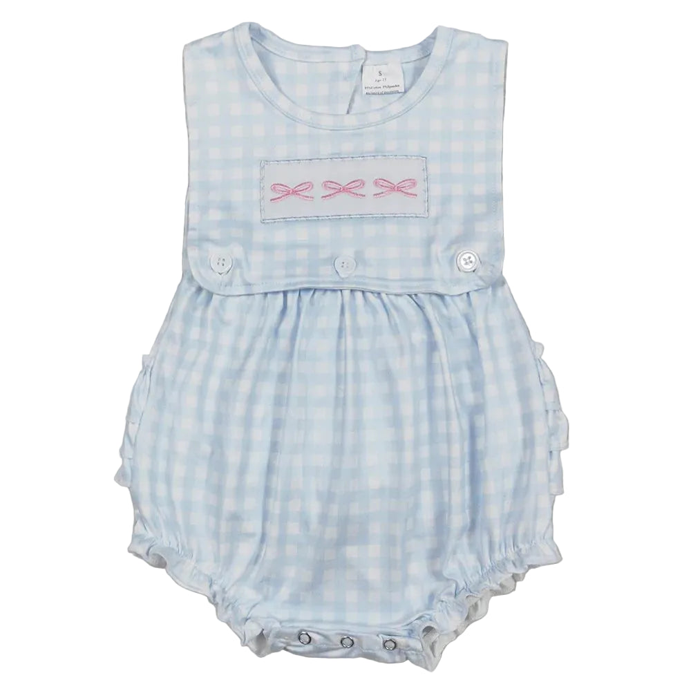 'Palm Beach Dreaming' Boutique Summer Baby Rompers - Cute Bows & Playful Frills - The Palm Beach Baby Estimated 14 - 20 Day Shipping