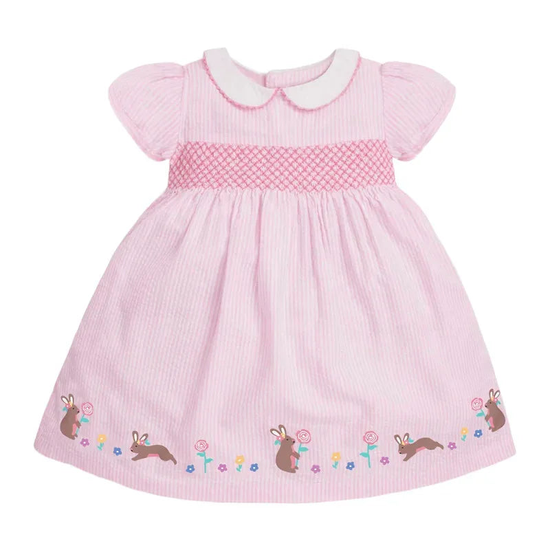 "Margaret-Ann" Smocked Party Dress for Little Fashionistas - 3 Colorful Designs - The Palm Beach Baby