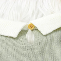 Madeline Baby Knitted Romper in Sage Green - Warm, Stylish, and Comfy for 0-9 Months - The Palm Beach Baby