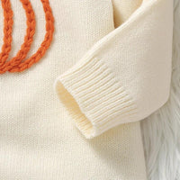 "Pumpkin Baby!" Adorable Knitted Baby Romper - Long-Sleeved - The Palm Beach Baby