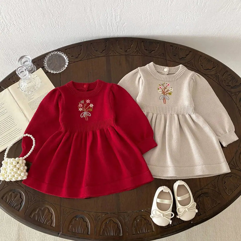 Winter Fleurs Sweater Dress - 2 Colors