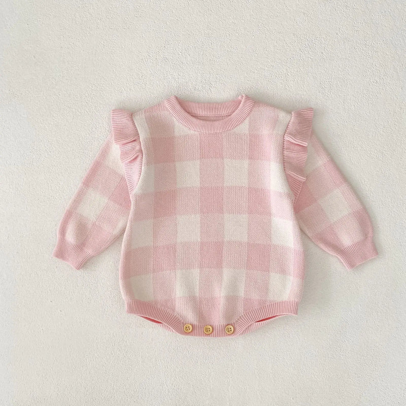 Pretty in Pink Plaid Flutter Bubble