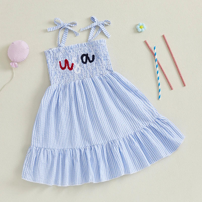 "USA Gal" Fun Striped Sundress