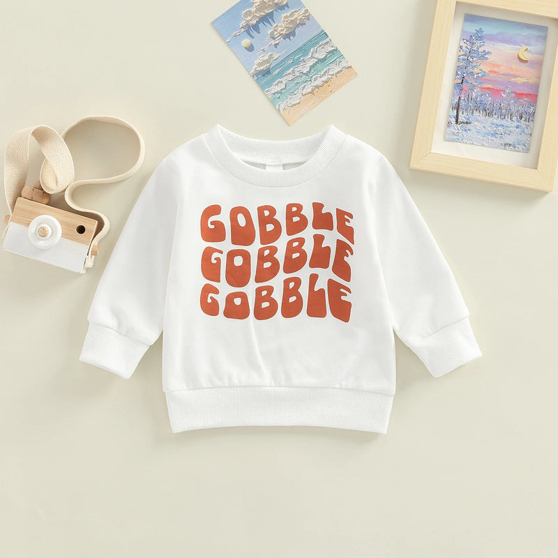 Cute "Gobble Gobble" Fall/Winter Sweatshirt