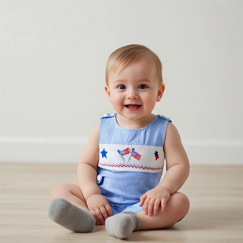 "Red, White, and Blue Cutie" Romper