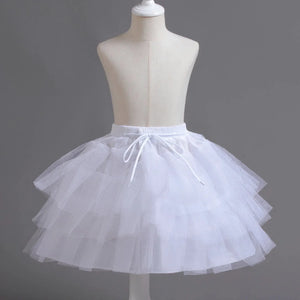 White Underskirt For Girls - Tiered Crinoline With Adjustable Fit - The Palm Beach Baby