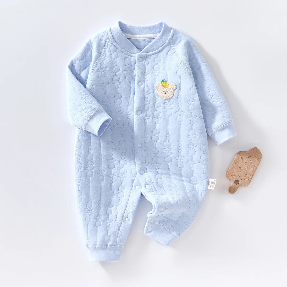 My Little Bear Quilted Cozy Warm  Baby Romper