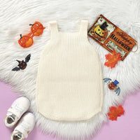 Adorable Pumpkin Embroidered Overalls Knit Baby Outfit - The Palm Beach Baby