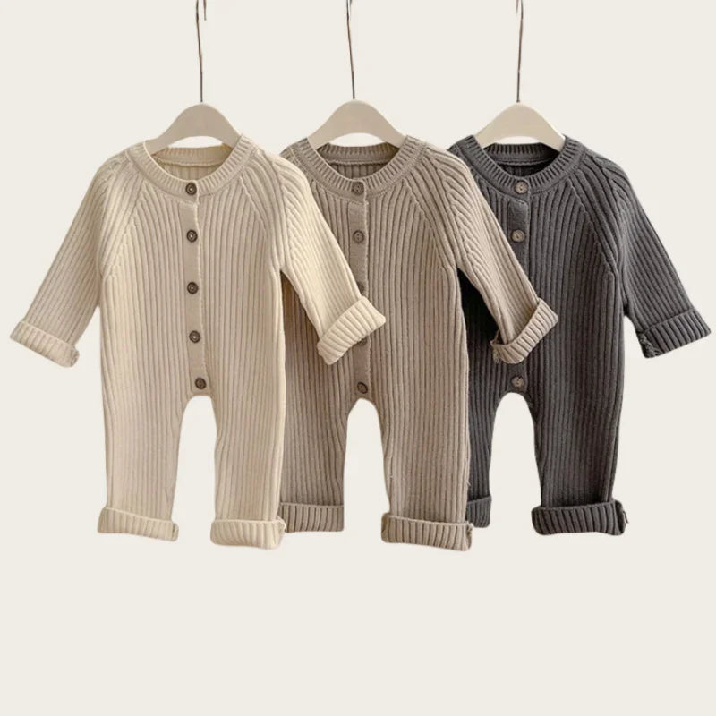 "Neutral Cuties" Knit Romper - 3 Colors