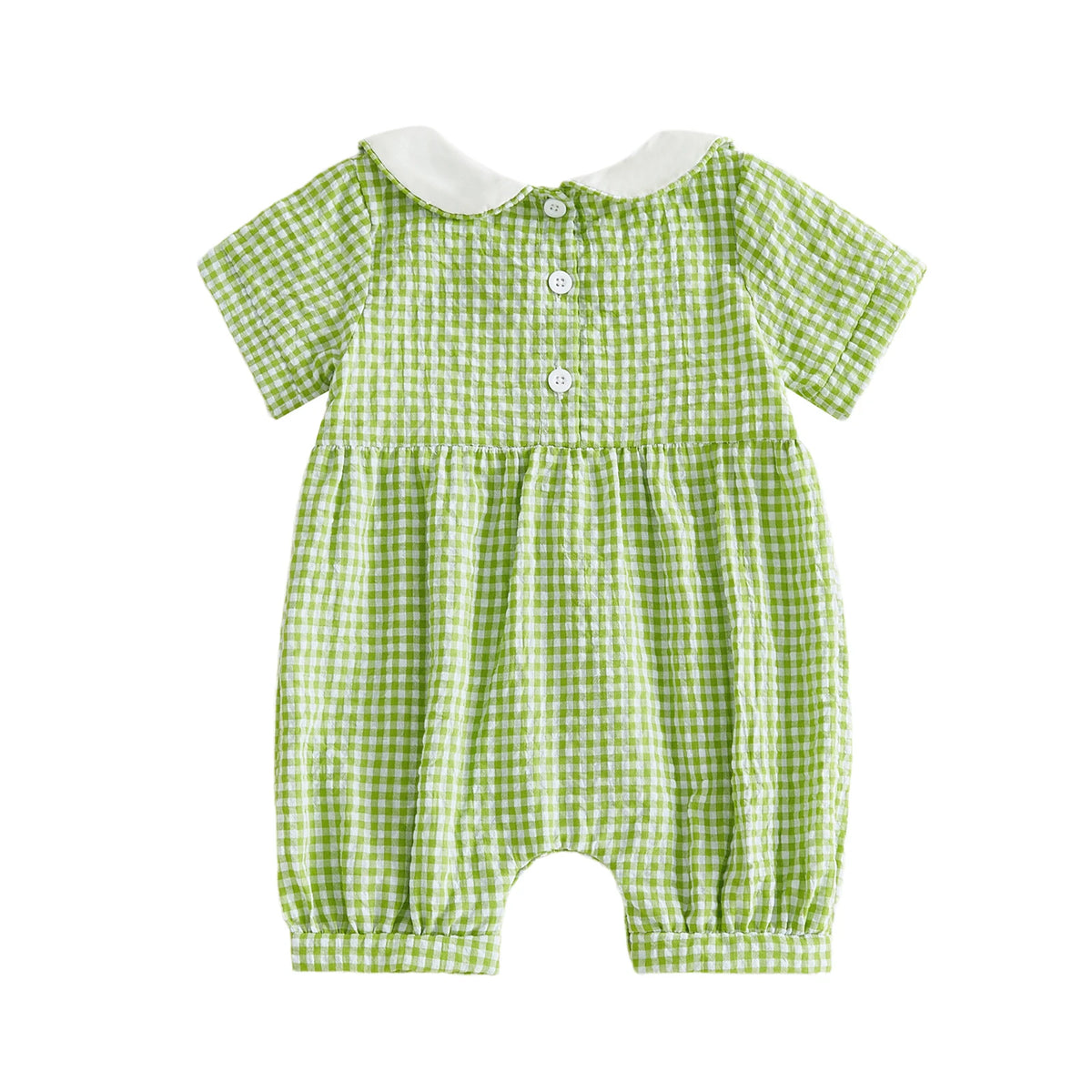 Smocked Cuties Seersucker Rompers Embroidered In 2 Kid-Worthy Designs - The Palm Beach Baby Estimated 13 - 20 Day Shipping