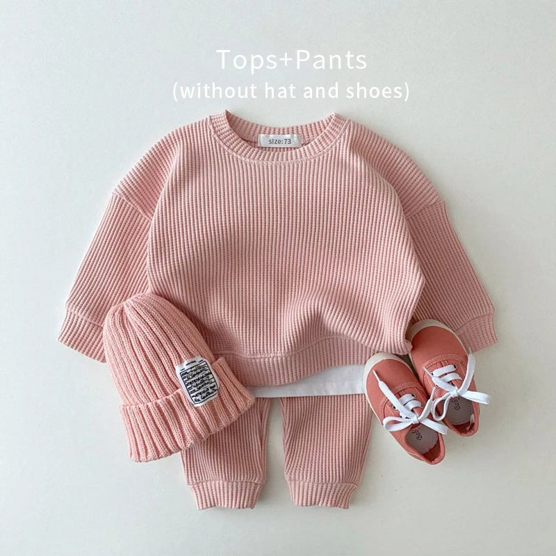 Bryce 2 Piece Fashionable Childrens Waffle Knit Clothing Set