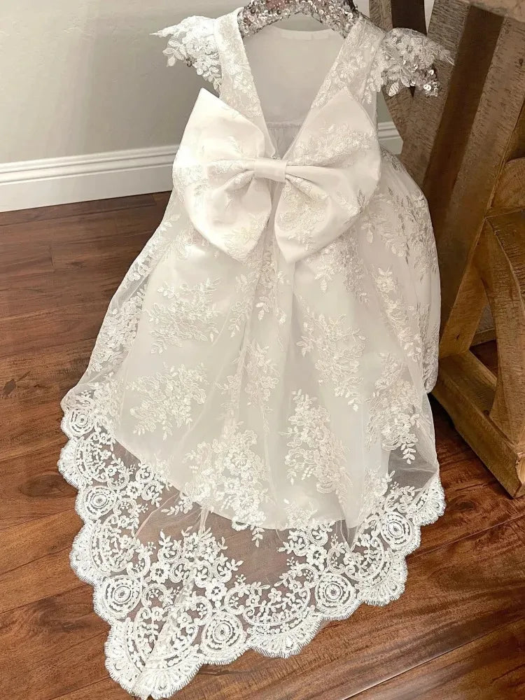 Corine Elegant Lace Special Occasion Gown 3 mos to 14 yrs.