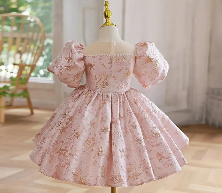Suzette Elegant Palm Beach Pink Brocade Dress for Little Girls - The Palm Beach Baby Estimated 15 - 20 Shipping
