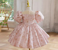 Suzette Elegant Palm Beach Pink Brocade Dress for Little Girls - The Palm Beach Baby Estimated 15 - 20 Shipping
