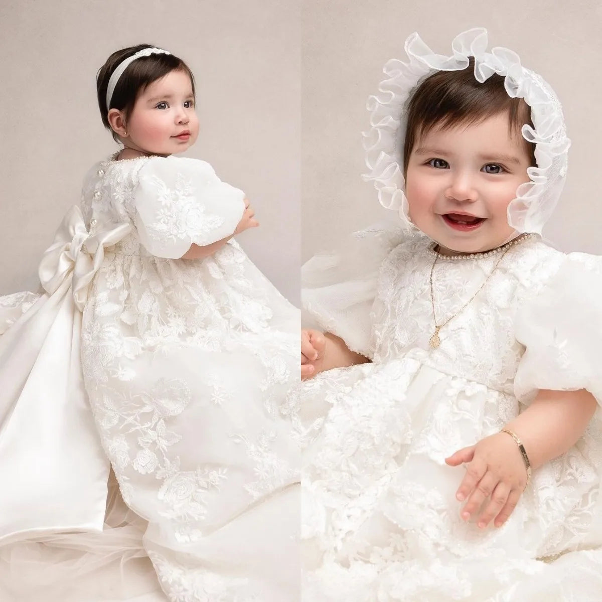 Olivia Patrice Luxury Long Baptism Gown for Baby