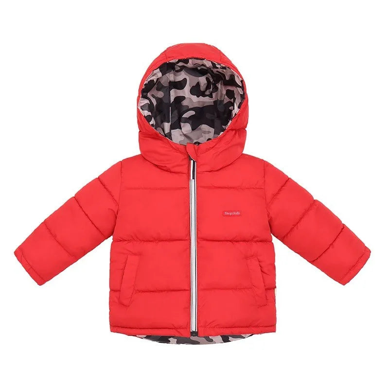 Toasty-Warm Reversible Hooded Boy's Jacket