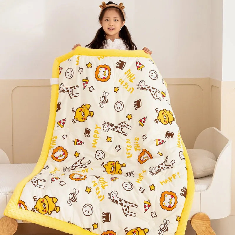 Adorable Cartoon Crazy Children's Cotton Blend Cozy Warm Minky Blanket - The Palm Beach Baby Estimated 13 - 20 Day Shipping