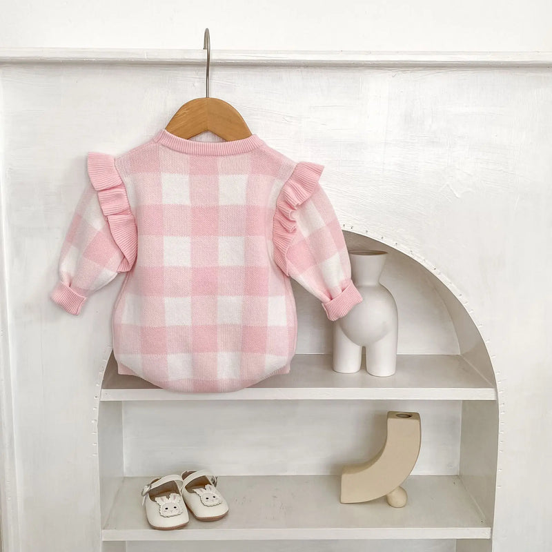 Pretty in Pink Plaid Flutter Bubble