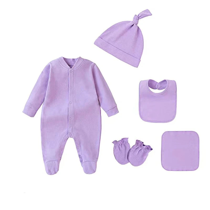 "Rory" Baby's Cotton Layette 5 PC Set