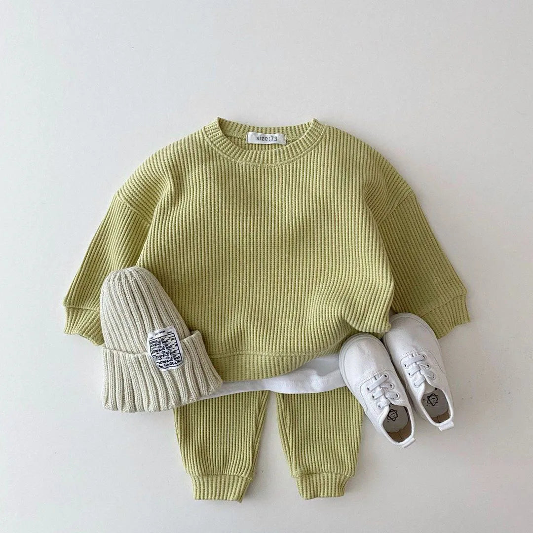 Bryce 2 Piece Fashionable Childrens Waffle Knit Clothing Set