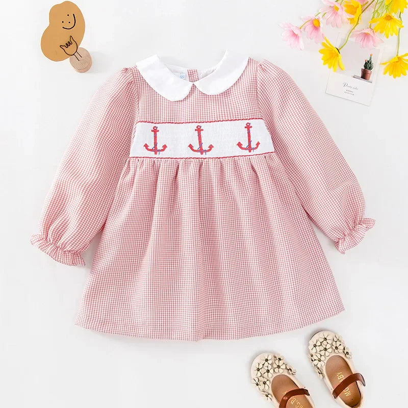 "Little Anchors" Smocked Dress - 3 Colors