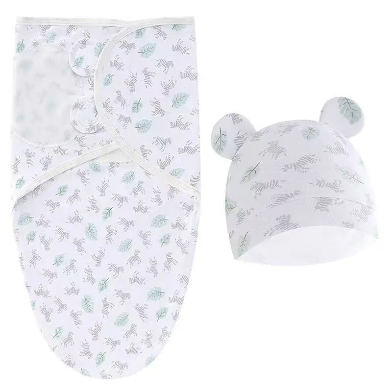 Soothing Baby Swaddle Set Cartoon for Newborns in a fun cartoon design offering style and comfort for cozy baby wrapping.