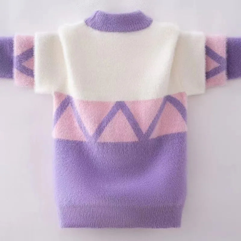 Geometric Cutie Cozy Pullover Sweaters - 2 Colors