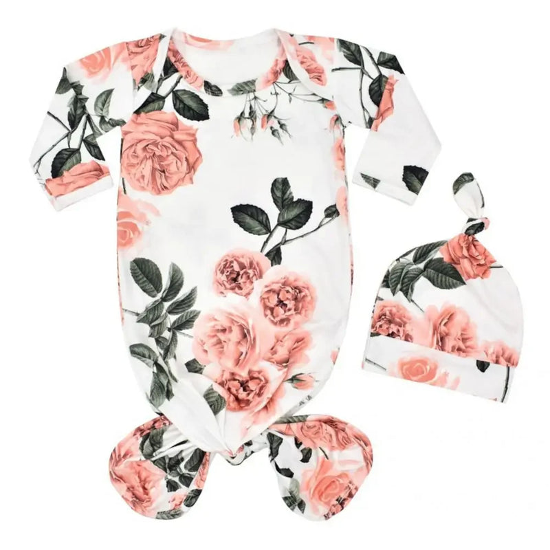 "Nature's  Baby" Infant's Anti-Kick Knotted Sleepwear Set