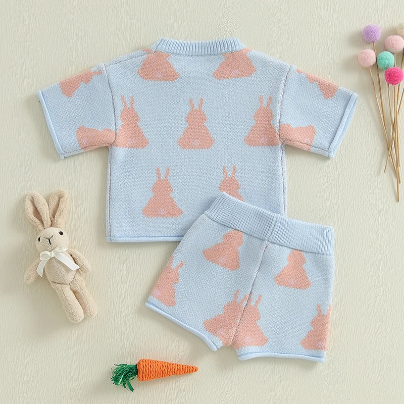 "Bunny Baby" Children's 2 PC Knit Shorts Set