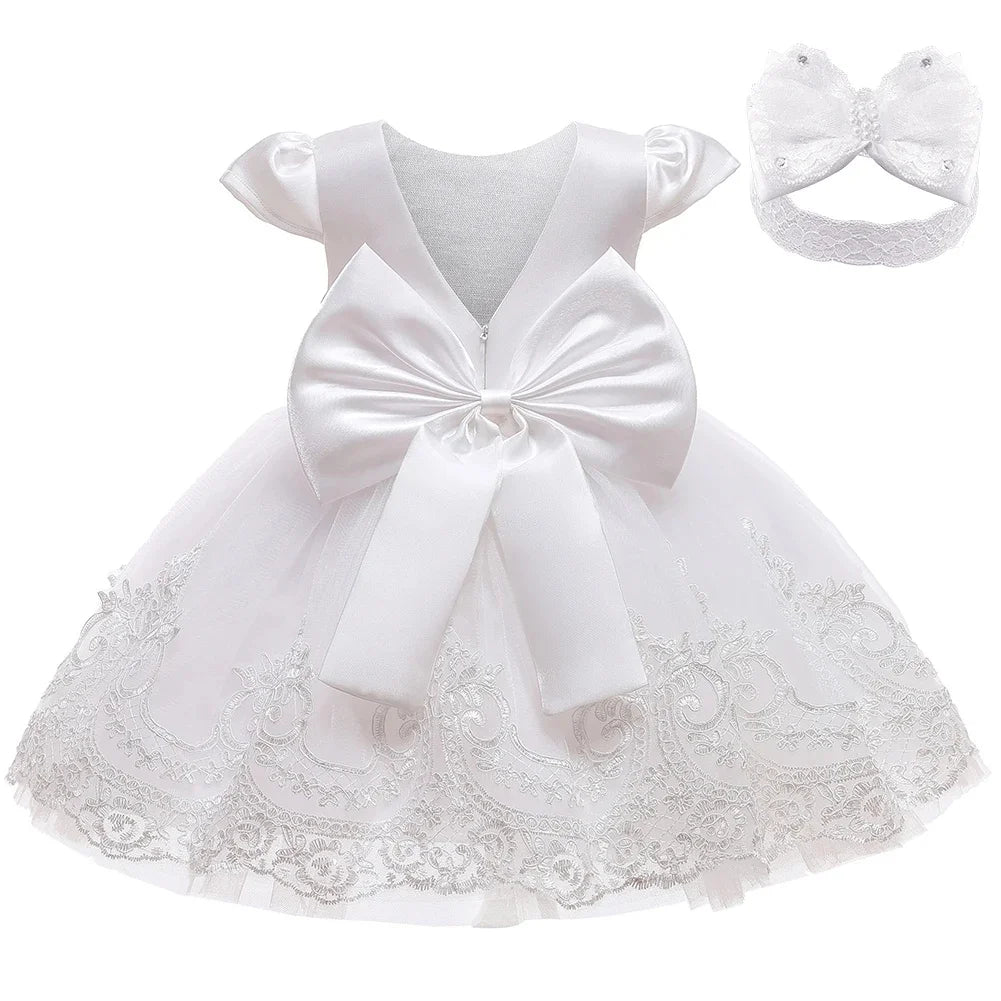 Giselle-Marie Elegant Lace V Back Special Occasion Dress for Little Girls - The Palm Beach Baby Estimated 12 - 18 Day Shipping