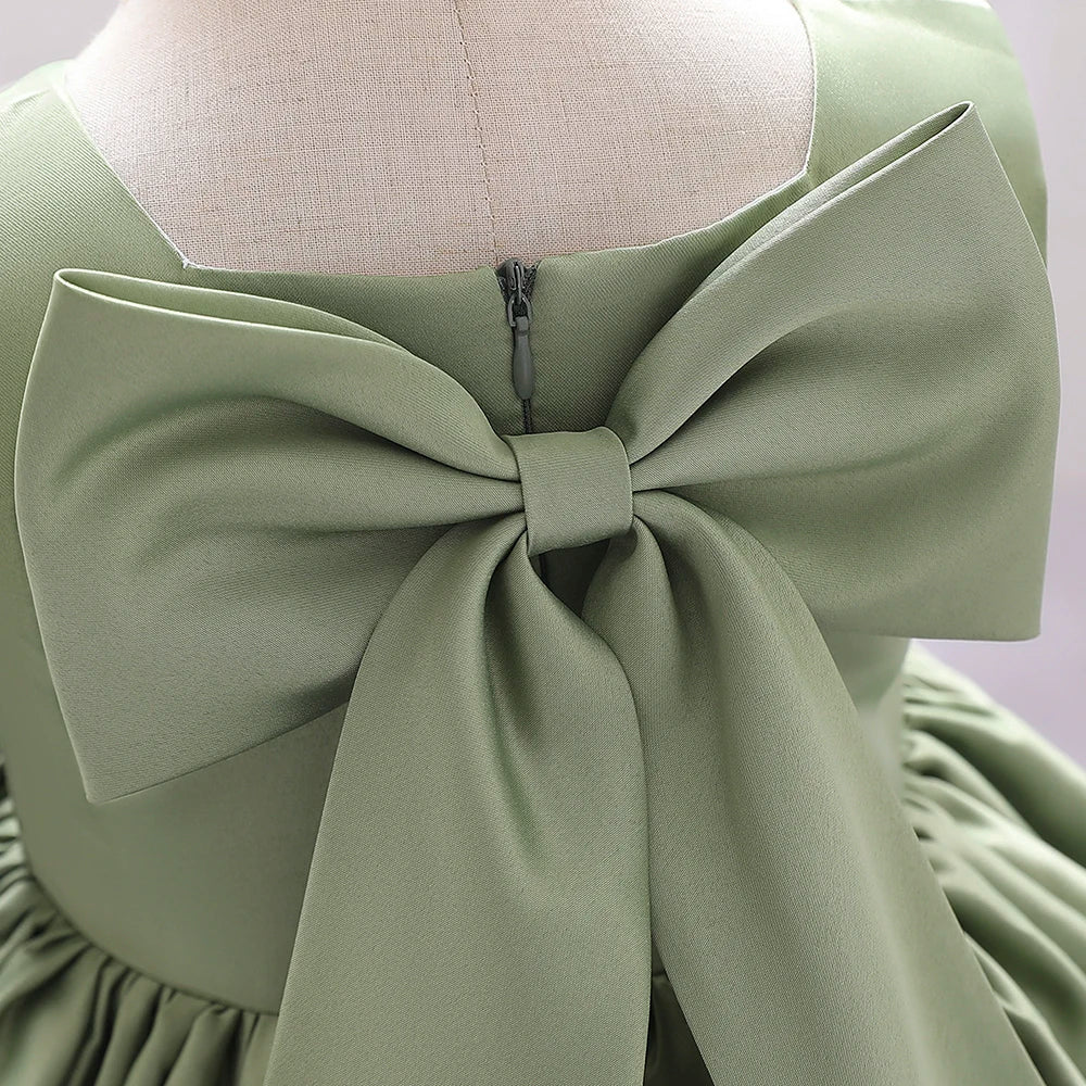 Tara Marie Elegant Party Dress with Oversized Bow in 7 Chic Colors - The Palm Beach Baby