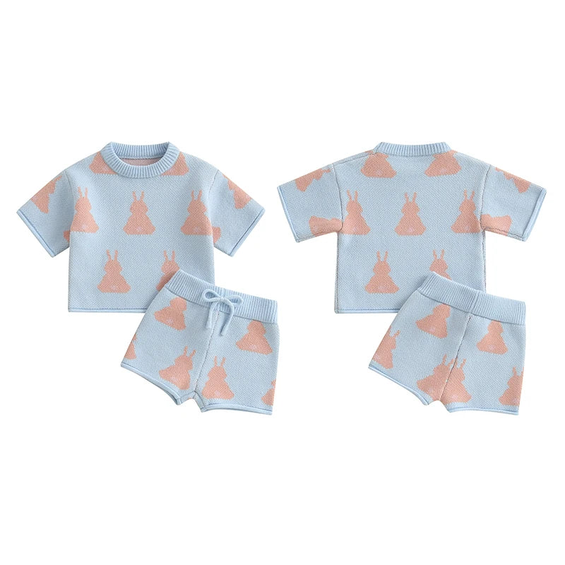 "Bunny Baby" Children's 2 PC Knit Shorts Set