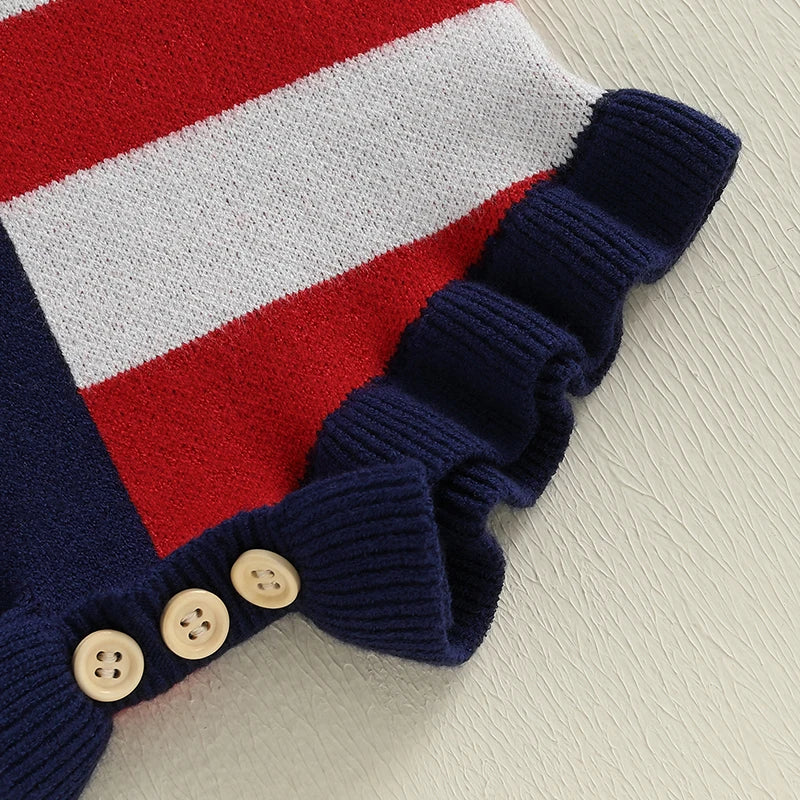 "Independence Baby!" Knit Romper
