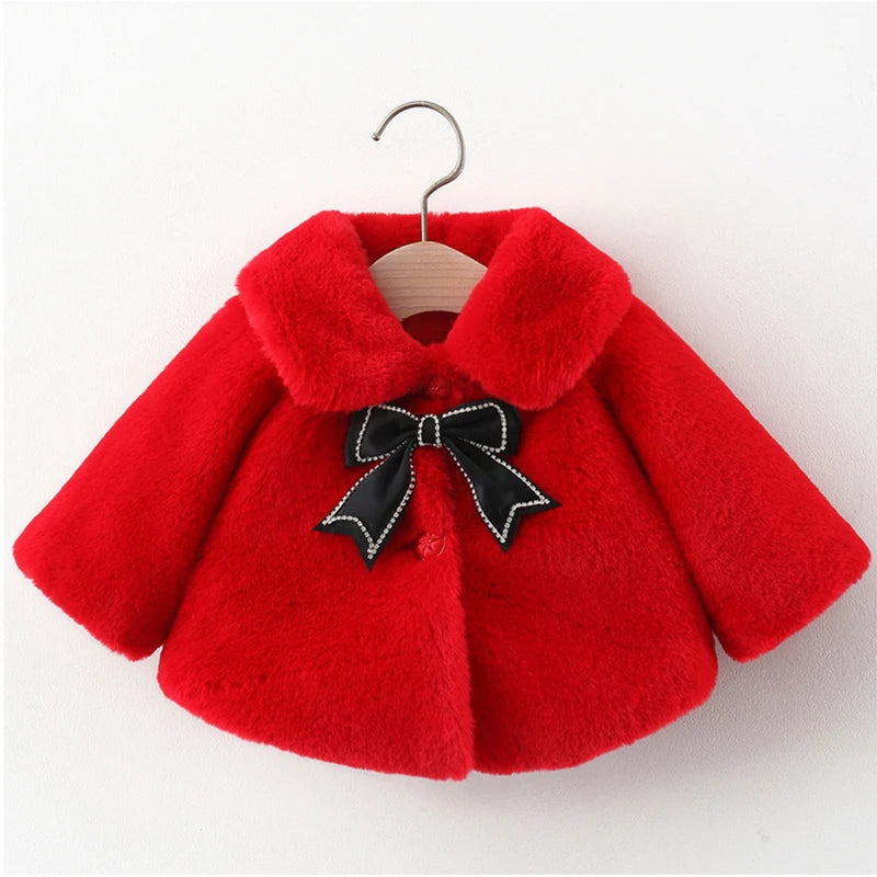 Barbara Ann Chic Faux Fur Coat - Sparkly Accents