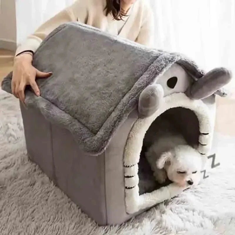 DIVA Pet - Cozy Foldable Small Pet Cottage - Gray