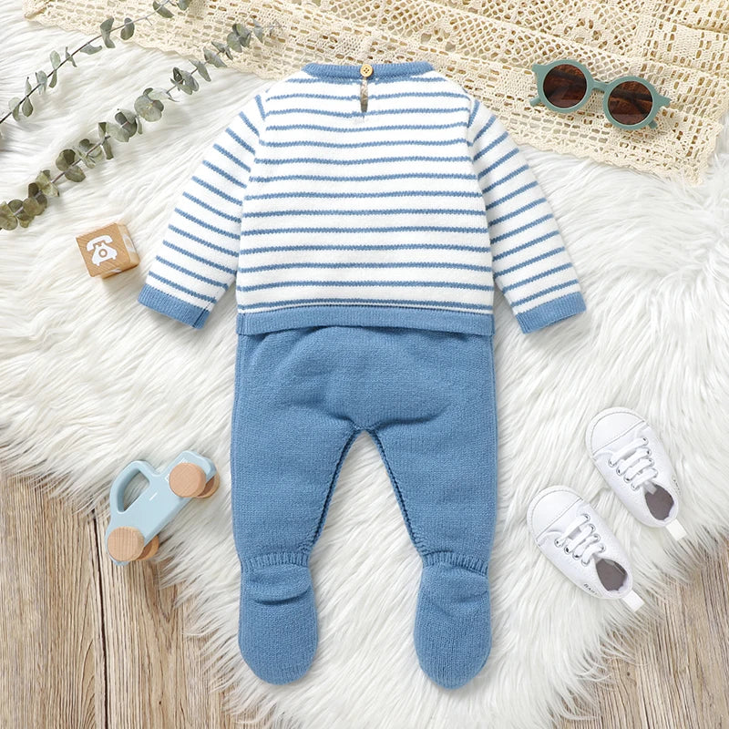 "Beary Cutie" Knit Baby's Romper