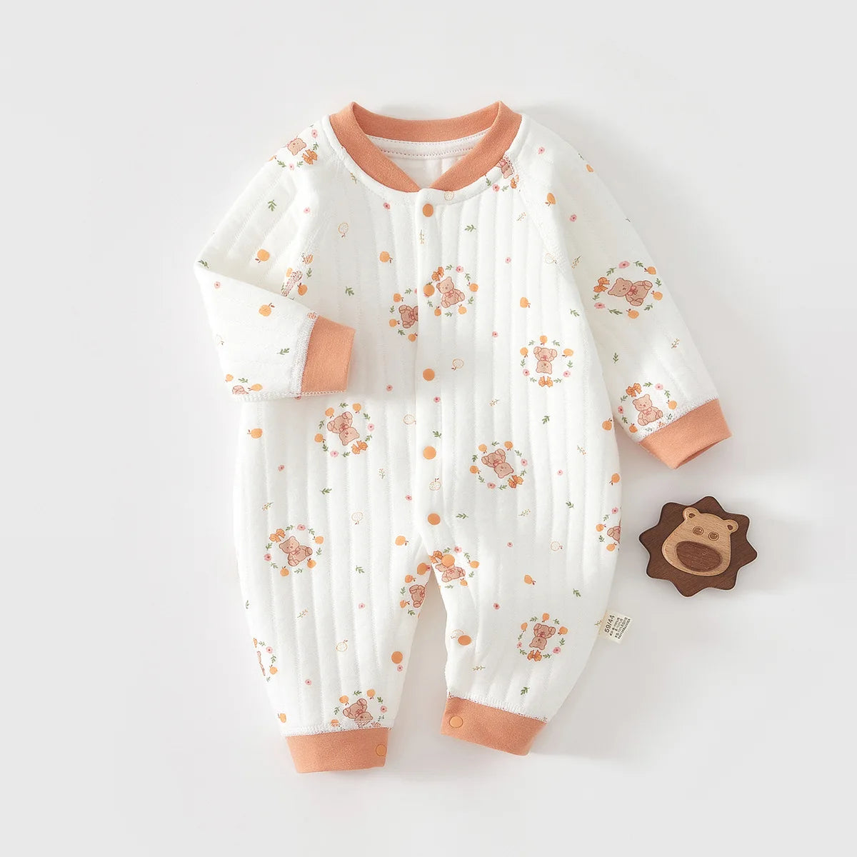 My Little Bear Quilted Cozy Warm  Baby Romper