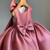 Tara Marie Elegant Party Dress with Oversized Bow in 7 Chic Colors - The Palm Beach Baby