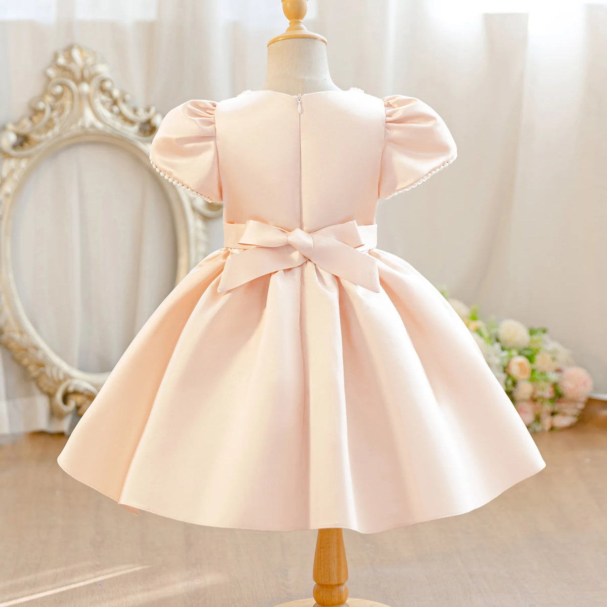 Ailani Elegant Beaded Pink Blush Special Occasion Party Dress - The Palm Beach Baby Estimated 12 - 22 Day Shipping