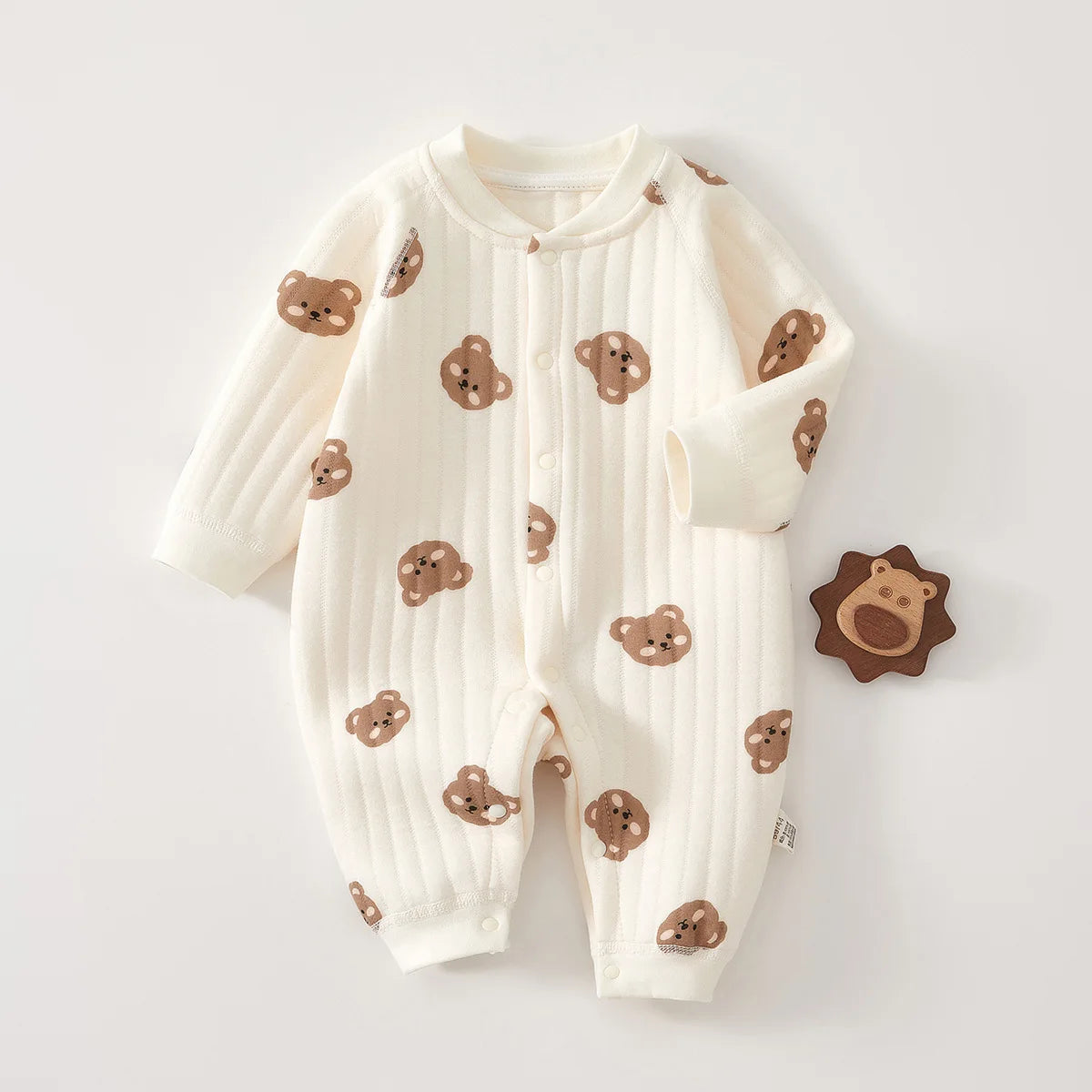 My Little Bear Quilted Cozy Warm  Baby Romper