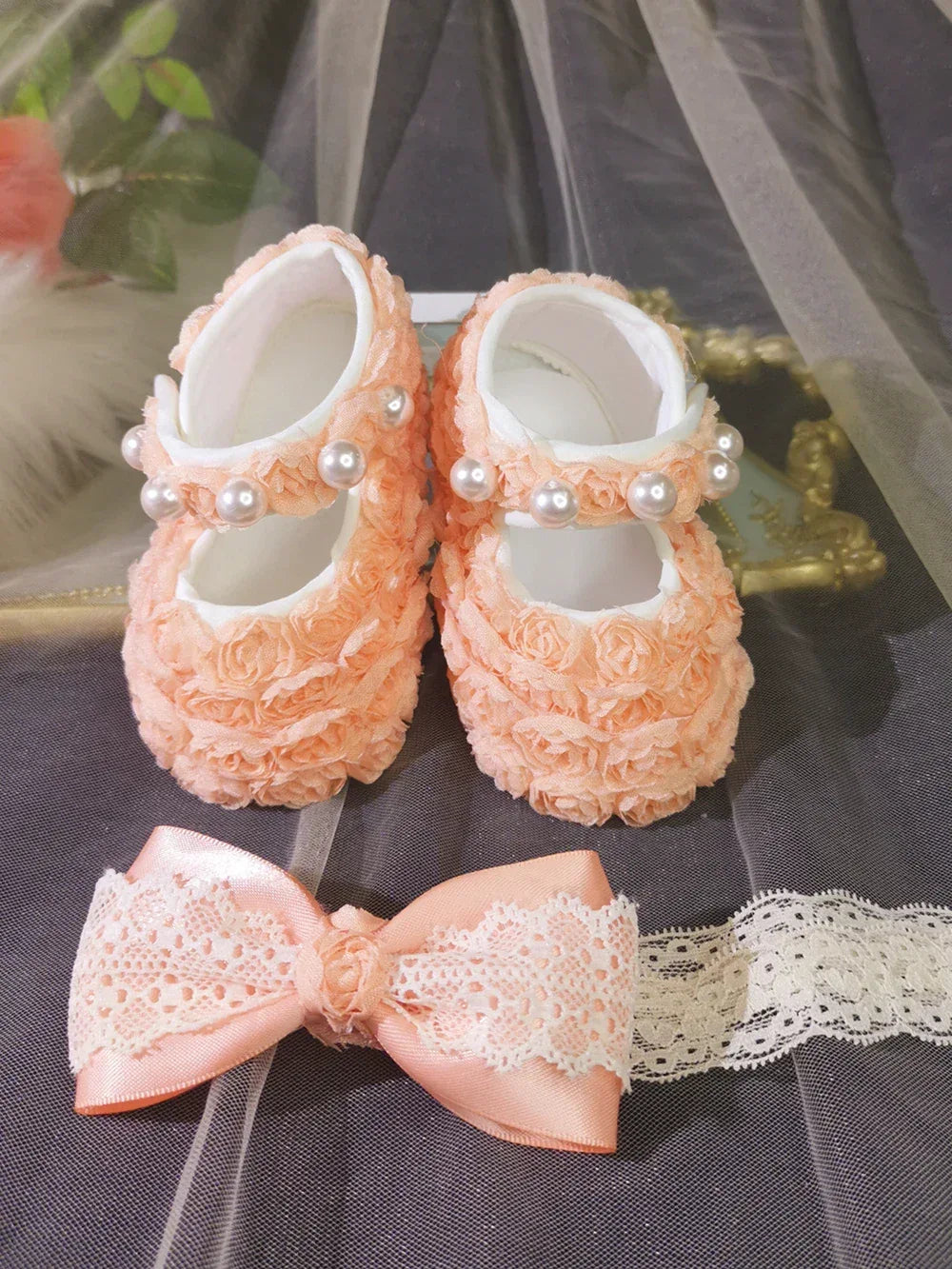 'Charlotte Elise' Lace Baby Girl Shoes for Special Occasions - The Palm Beach Baby