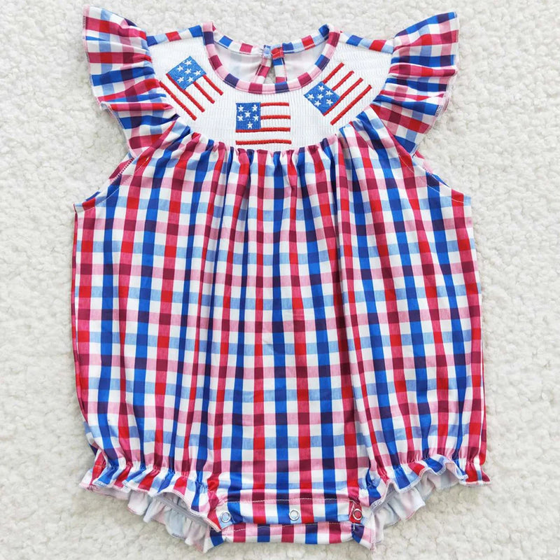 Patriotic Pretty-In-Print Rompers