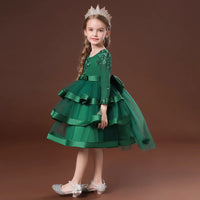 Emmerson Tiered Special Occasion Dress - Satin and Tulle Elegance