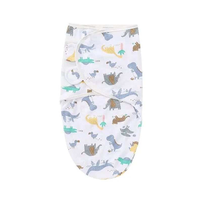 Soothing Baby Swaddle Set Cartoon for Newborns featuring a dinosaur-themed swaddle wrap, adding fun to bedtime routines.