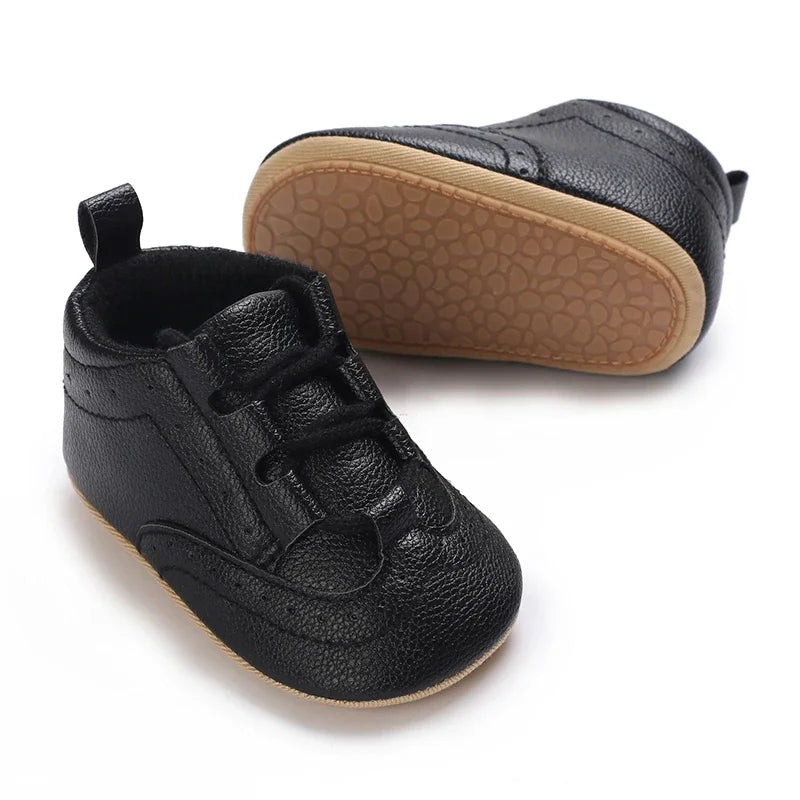 Baby Anti-Slip First Steps shoes in Wentworth White, designed for comfort and safety as babies explore.
