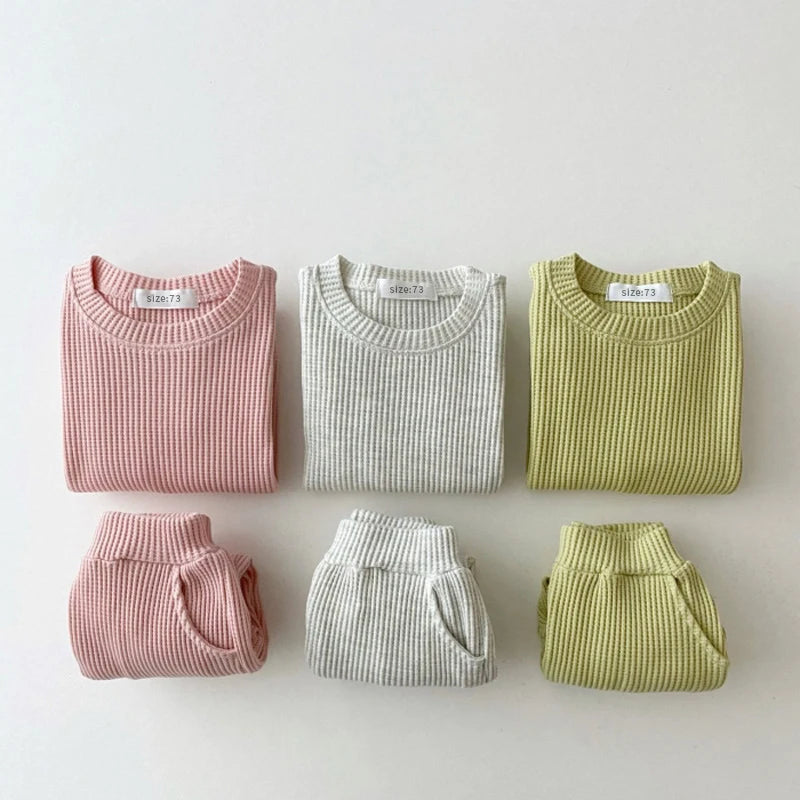 Bryce 2 Piece Fashionable Childrens Waffle Knit Clothing Set