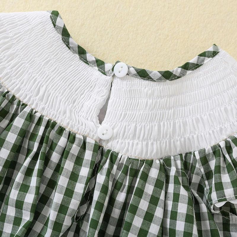 "Christmas Year Long" Boutique Style Dress For Girls - Year-Round Christmas Embroidered A-Line Dress - The Palm Beach Baby