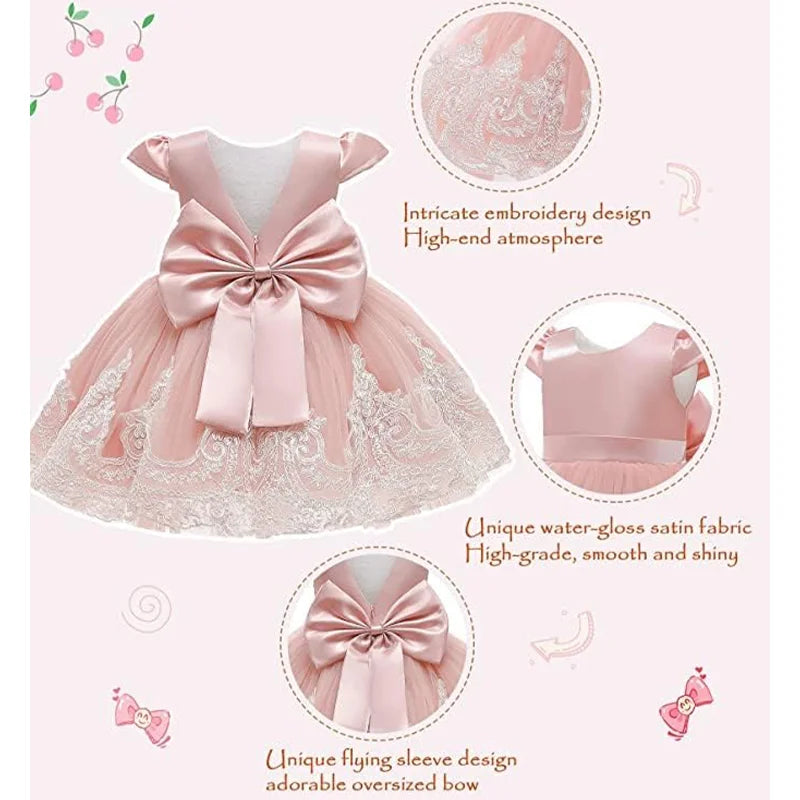 Giselle-Marie Elegant Lace V Back Special Occasion Dress for Little Girls - The Palm Beach Baby Estimated 12 - 18 Day Shipping